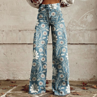 Viola™ - Boho Comfortable Wide-Leg Trousers