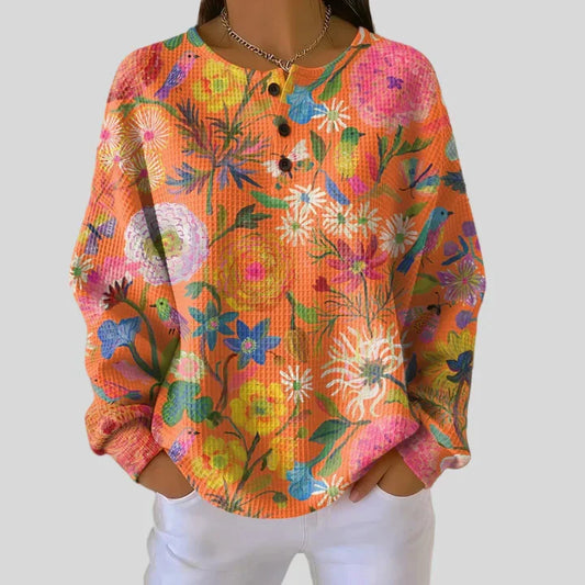 Freja™ | Jumper with Colorful Floral Print