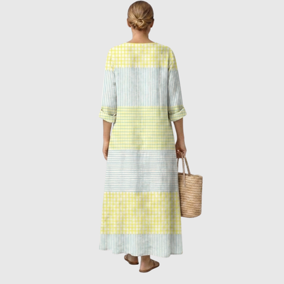Olivia™ | Elegant Linen Dress in Natural Style