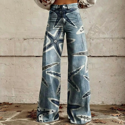 Camilla™- Boho Starfish Design Trousers