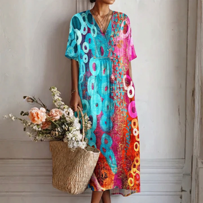 Amara™ | Vibrant Tie-Dye Dress