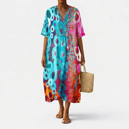 Amara™ | Vibrant Tie-Dye Dress