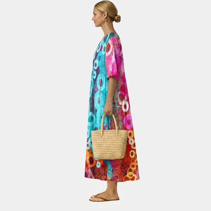 Amara™ | Vibrant Tie-Dye Dress