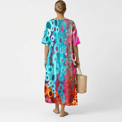 Amara™ | Vibrant Tie-Dye Dress