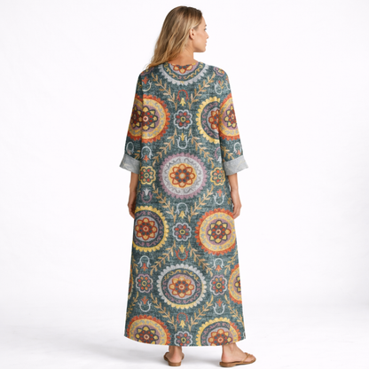 Ella™ | Stylish Geometric Midi Dress