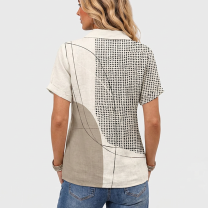 Lana™ - Abstract Collared Top