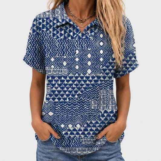 Zarah™ - Boho Collared Top