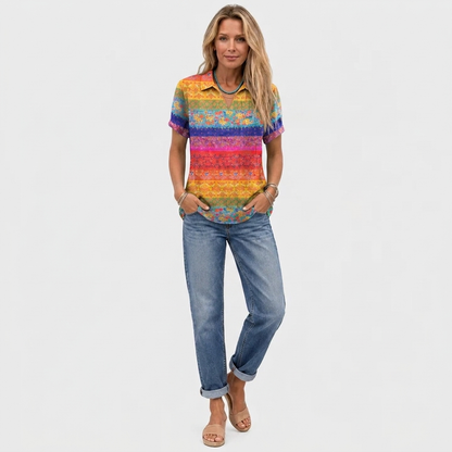 Nia™ - Floral Collared Top