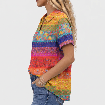 Nia™ - Floral Collared Top