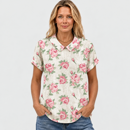 Lily™ - Rose Collared Top