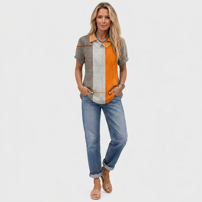Skye™ - Colourblock Collared Top