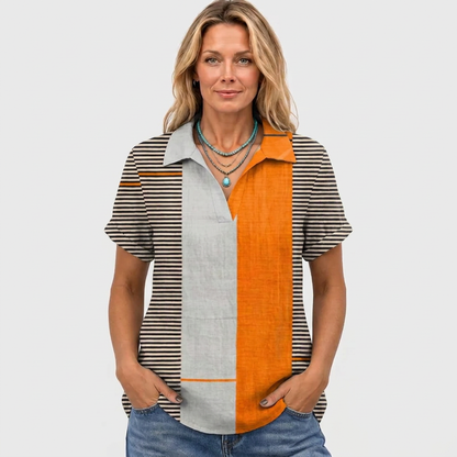 Skye™ - Colourblock Collared Top