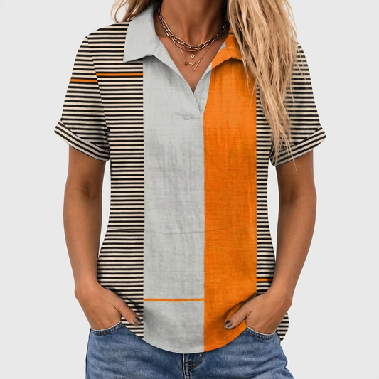 Skye™ - Colourblock Collared Top