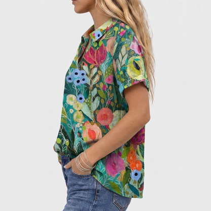 Rae™ - Floral Collared Top