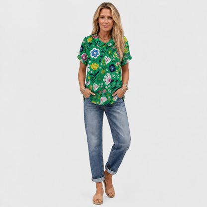 Maya™ - Garden Collared Top