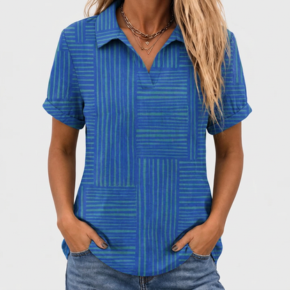 Liv™ - Geometric Collared Top