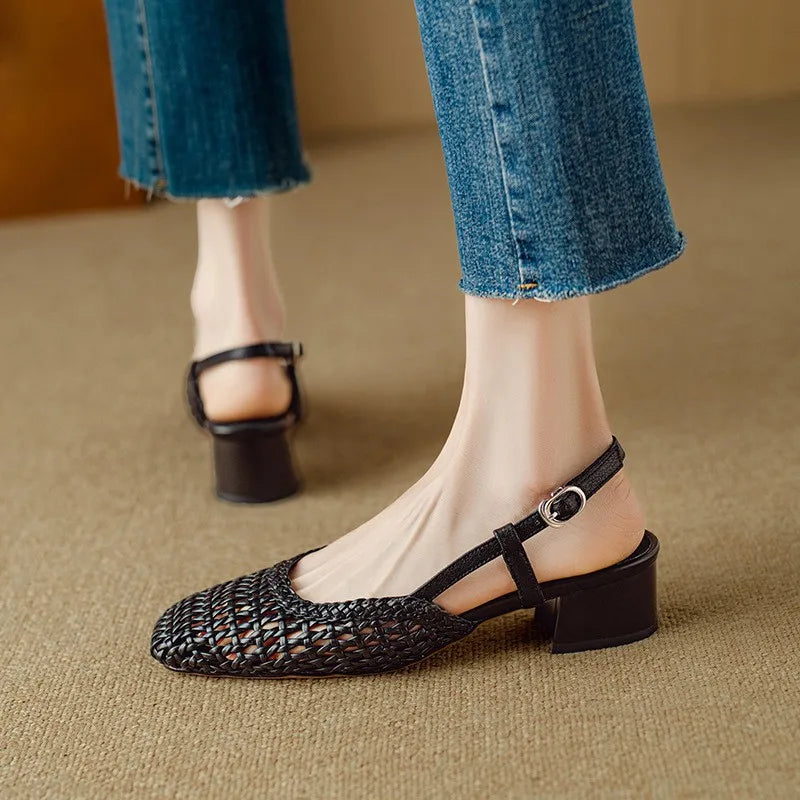 Jennifer™ - Weave Heel Sandals