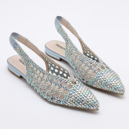 Irene™ Woven Slingback Flats Sandals