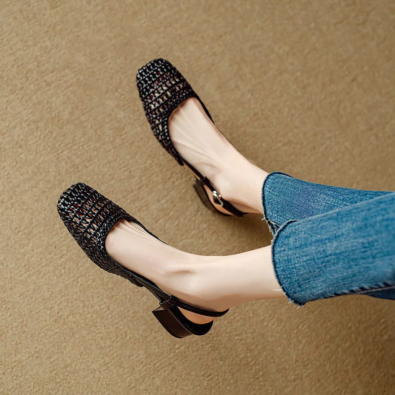 Jennifer™ - Weave Heel Sandals