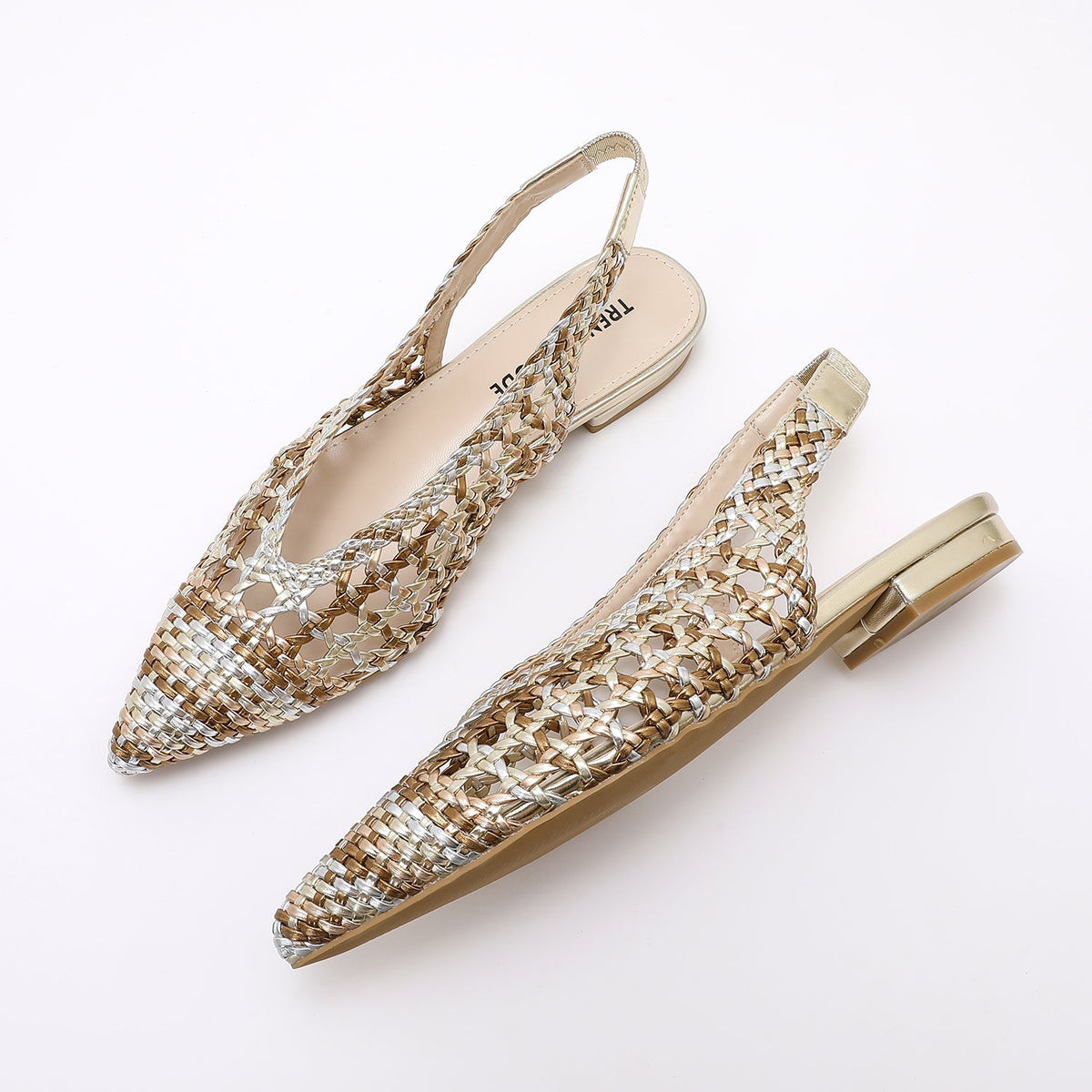Irene™ Woven Slingback Flats Sandals
