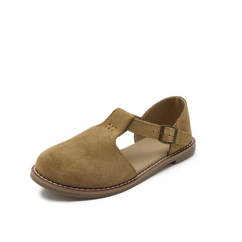 Margot™ Retro Leather Flats Sandals