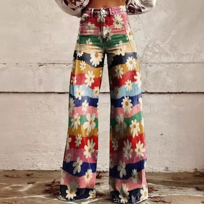 Monika™ - Boho Relaxed Floral Pants