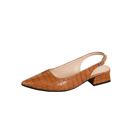 Martha™ - Stone Pattern Slingback Sandals