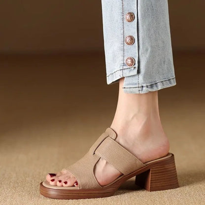 Luna™ Open-Toe Block-Heel Slide Sandals
