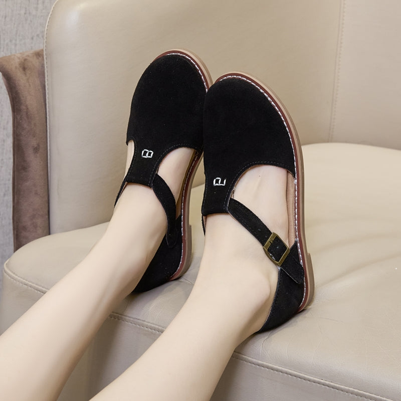Margot™ Retro Leather Flats Sandals