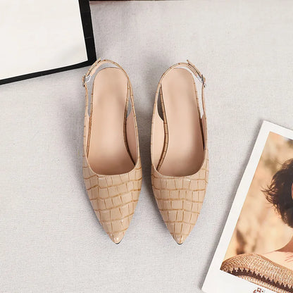 Martha™ - Stone Pattern Slingback Sandals