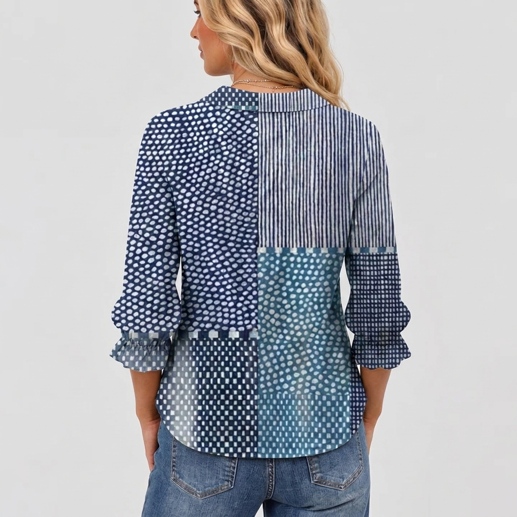 Fiora™ | Ocean Patchwork Blouse