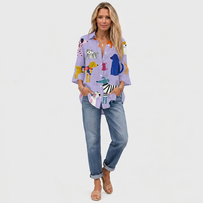 Florence™ | Playful Dogs Blouse