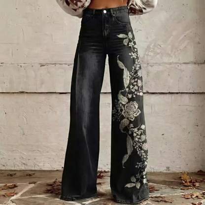 Rafaella™ - Boho Vintage Wide-Leg Trousers