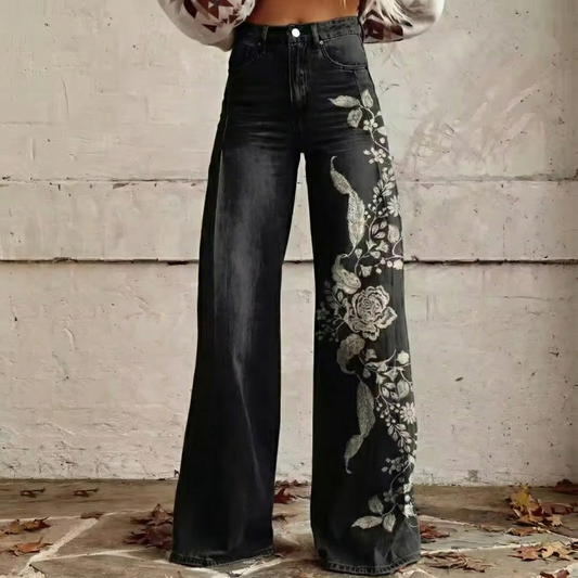 Rafaella™ - Boho Vintage Wide-Leg Trousers
