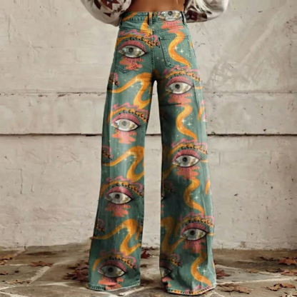 Alessia™ - Boho Printed High-Waist Trousers