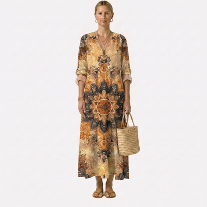 Dora™ | Elegant Floral Dress in Natural Style