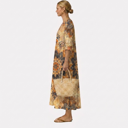 Dora™ | Elegant Floral Dress in Natural Style