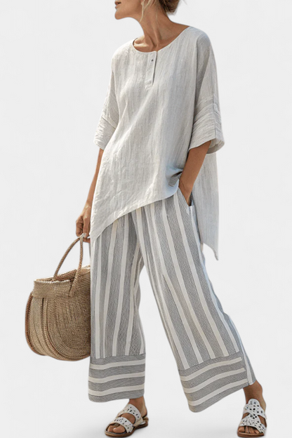 Hazel™ - Pinstripe Relaxed 2-Piece Set